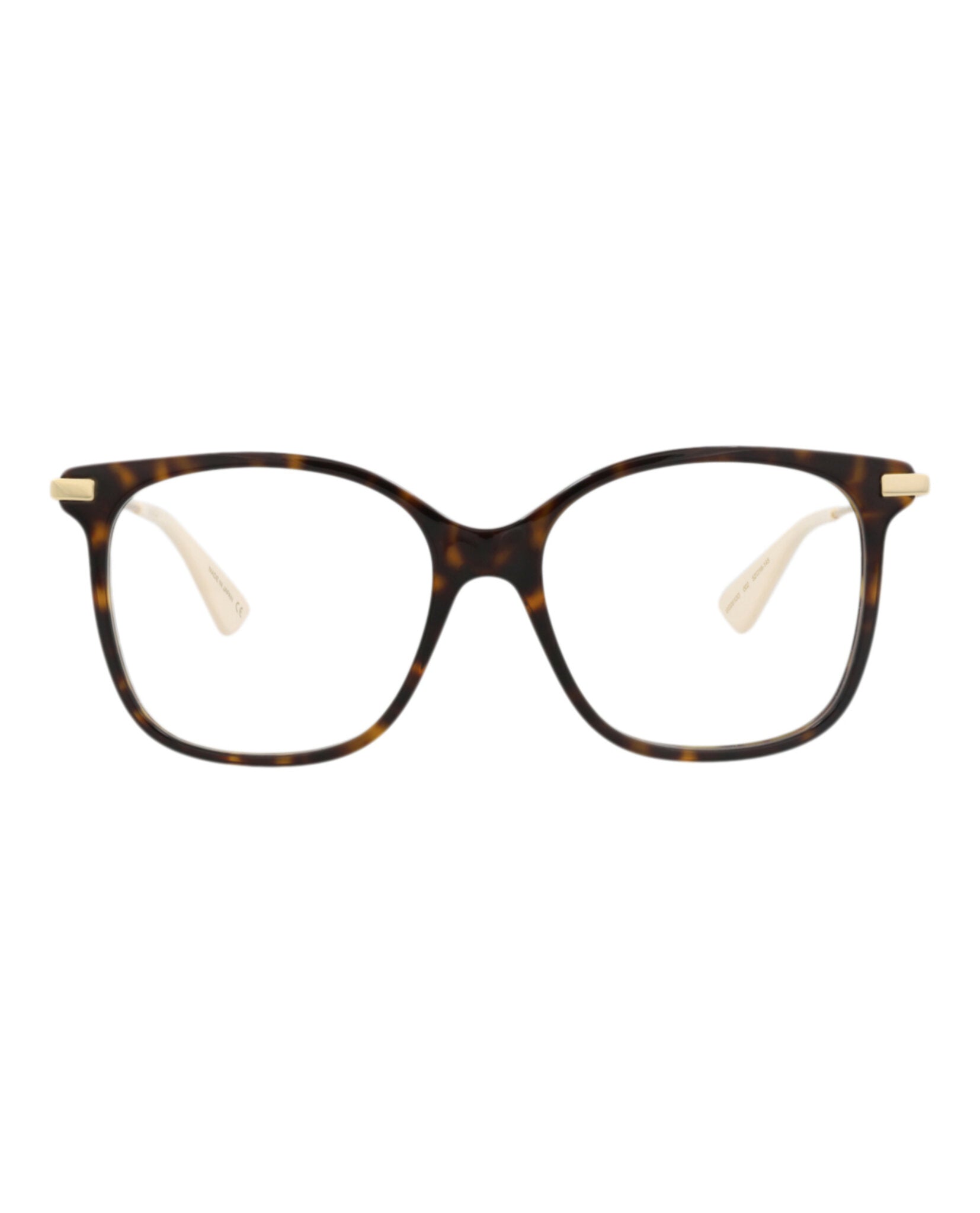 Gucci Gucci Womens Square/Rectangle Havana Gold Transparent Fashion Designer Eyewear