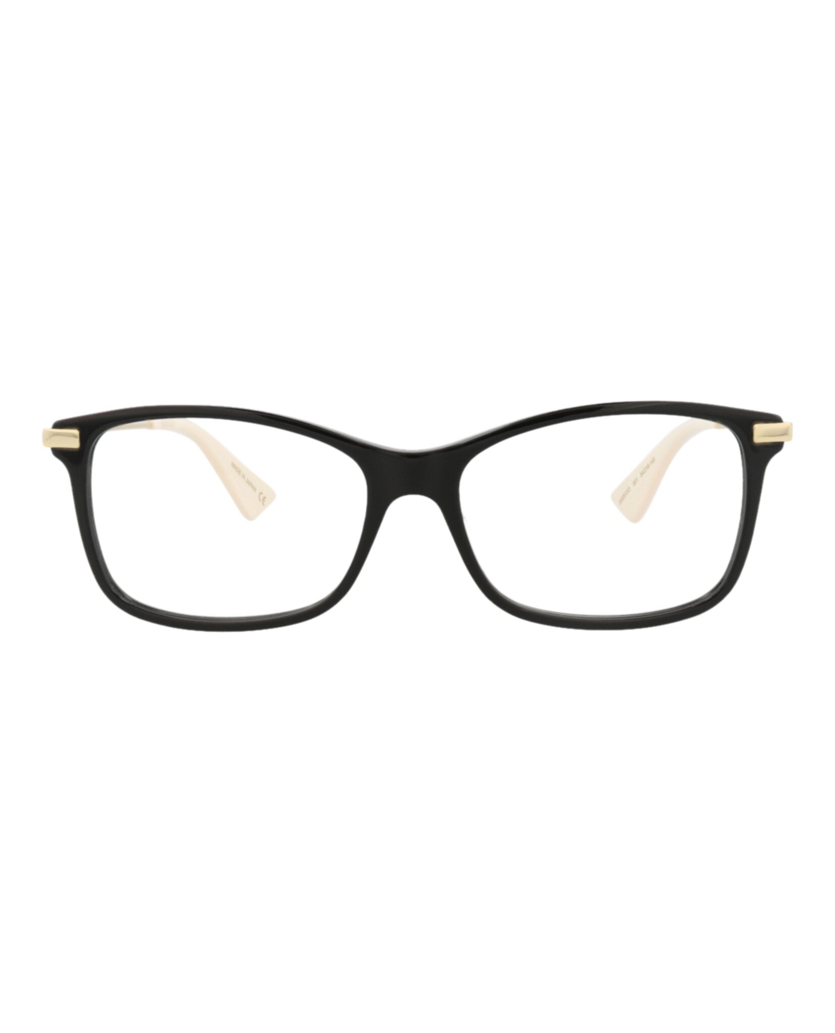 Gucci Gucci Womens Square/Rectangle Black Gold Transparent Fashion Designer Eyewear