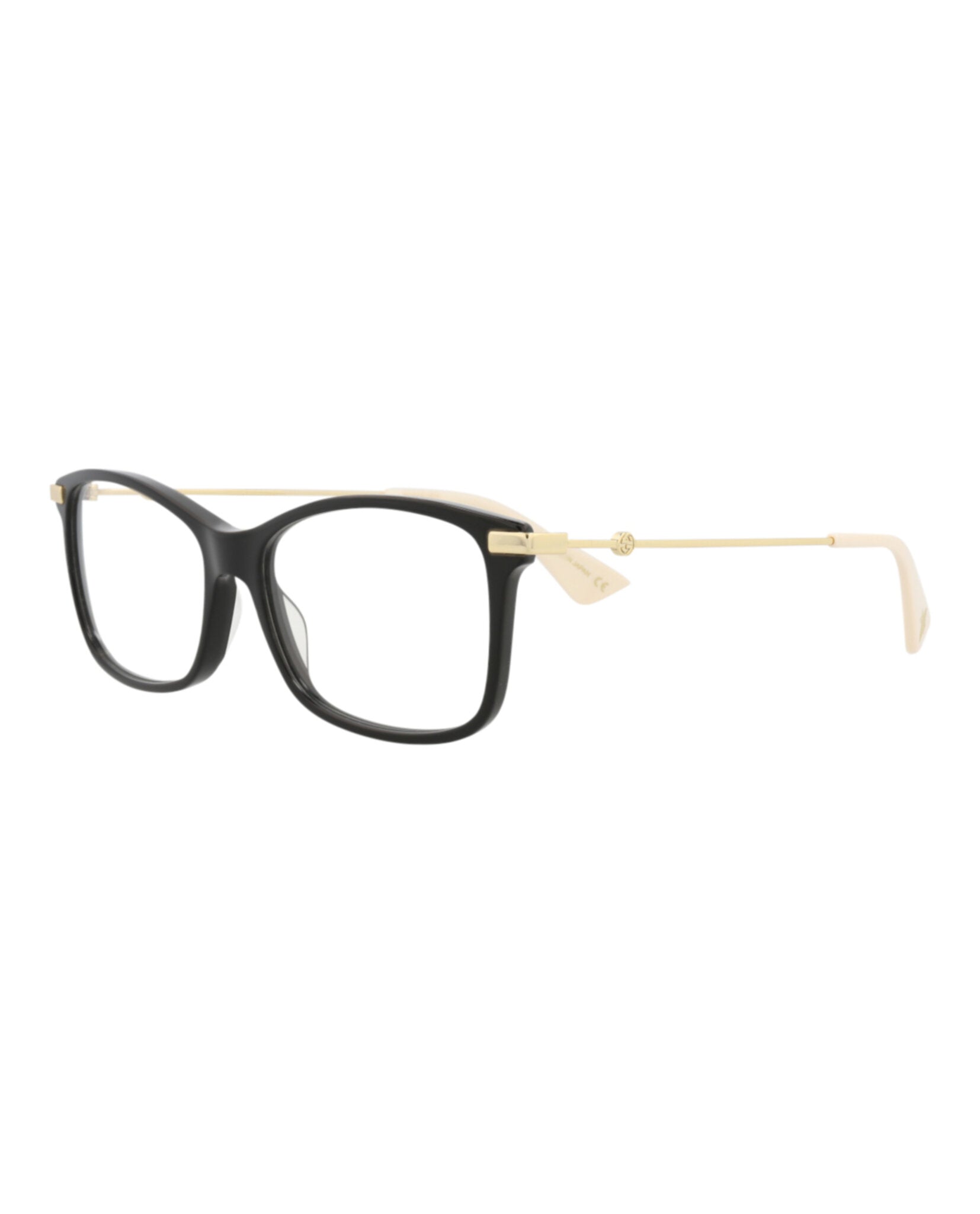 Gucci Gucci Womens Square/Rectangle Black Gold Transparent Fashion Designer Eyewear