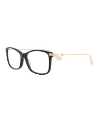 Gucci Gucci Womens Square/Rectangle Black Gold Transparent Fashion Designer Eyewear