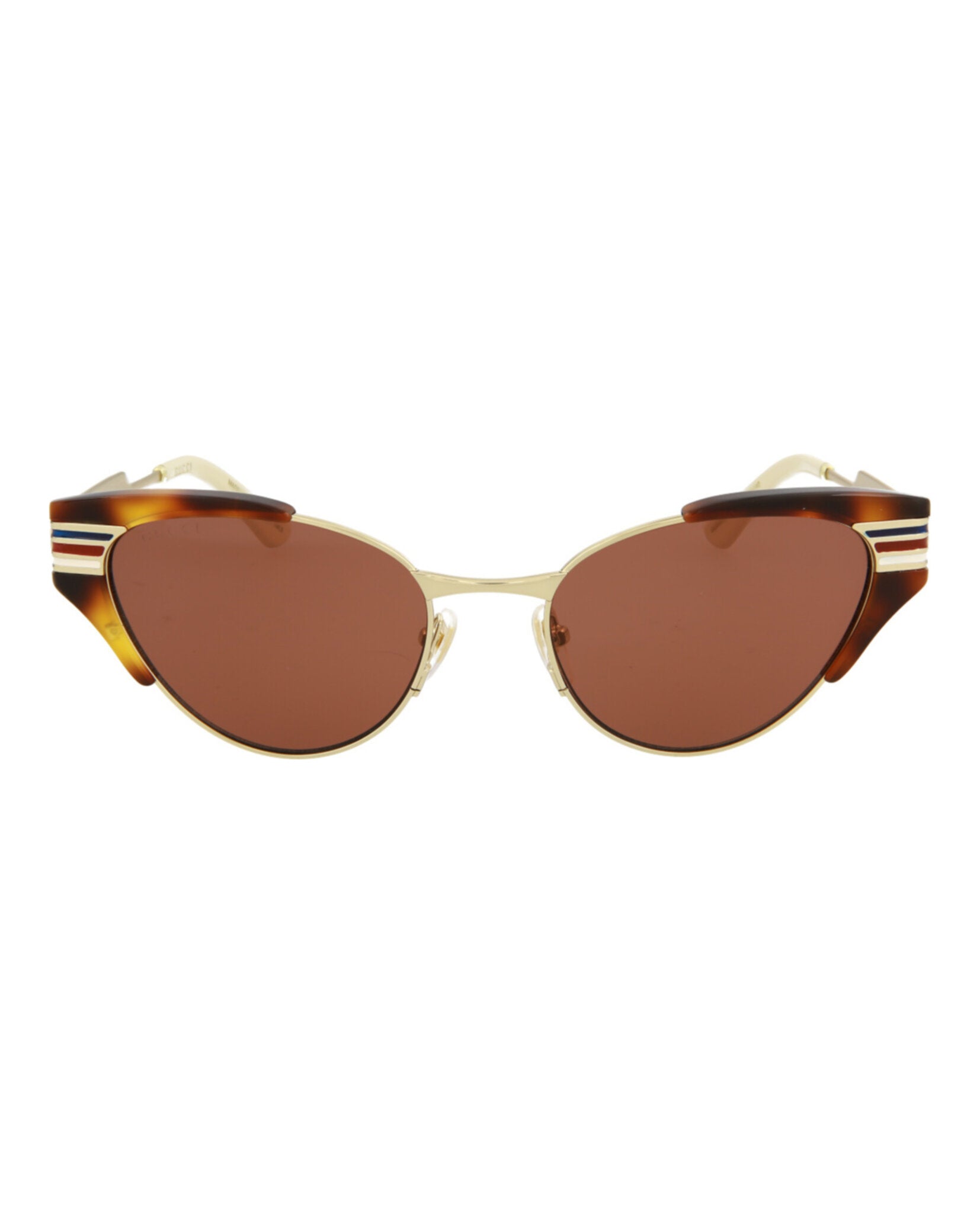 Gucci Womens Cat Eye Havana Gold Brown Fashion Designer Eyewear