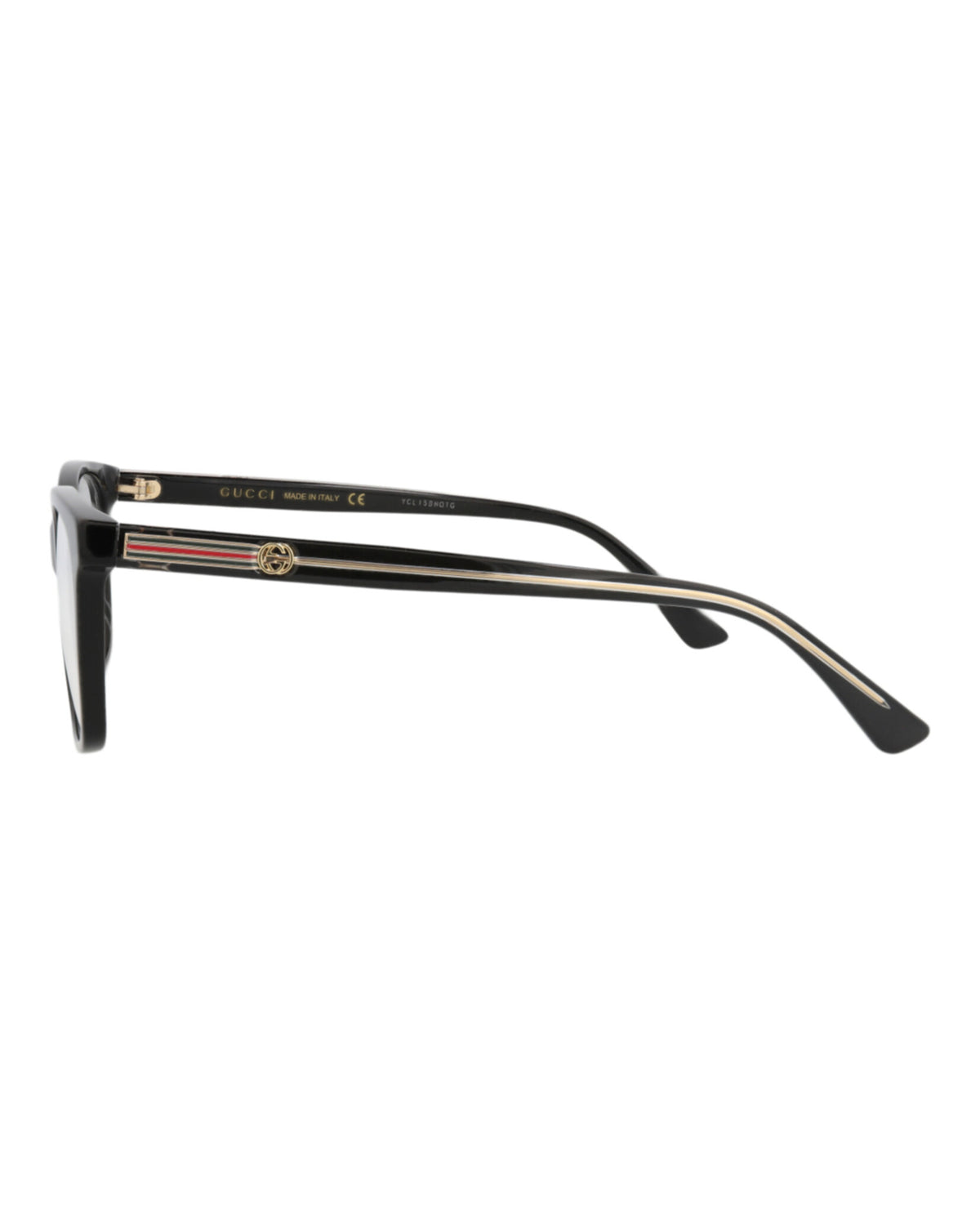Gucci Womens Square/Rectangle Black Crystal Transparent Fashion Designer Eyewear