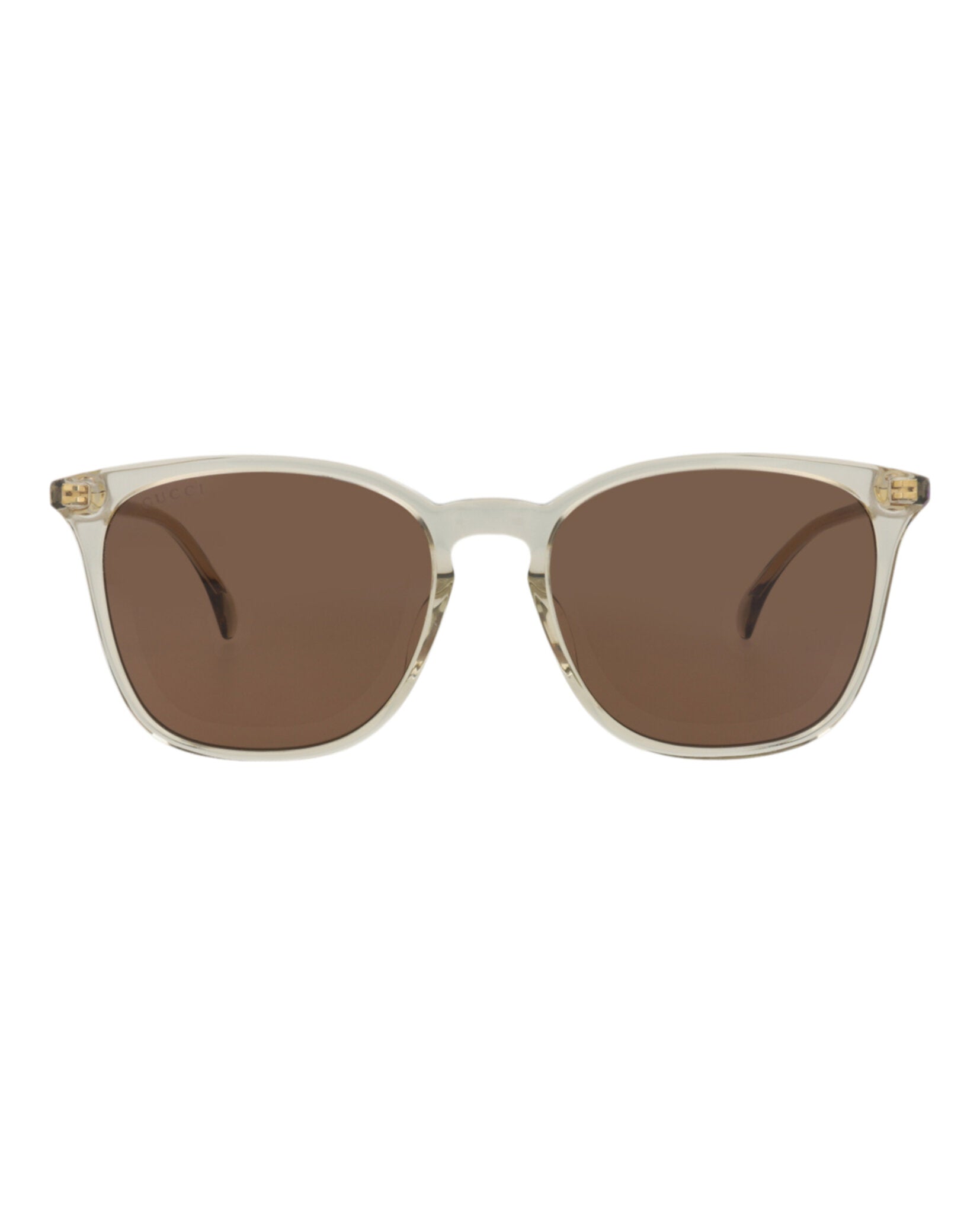 Gucci Gucci Mens Square/Rectangle Brown Brown Brown Fashion Designer Eyewear
