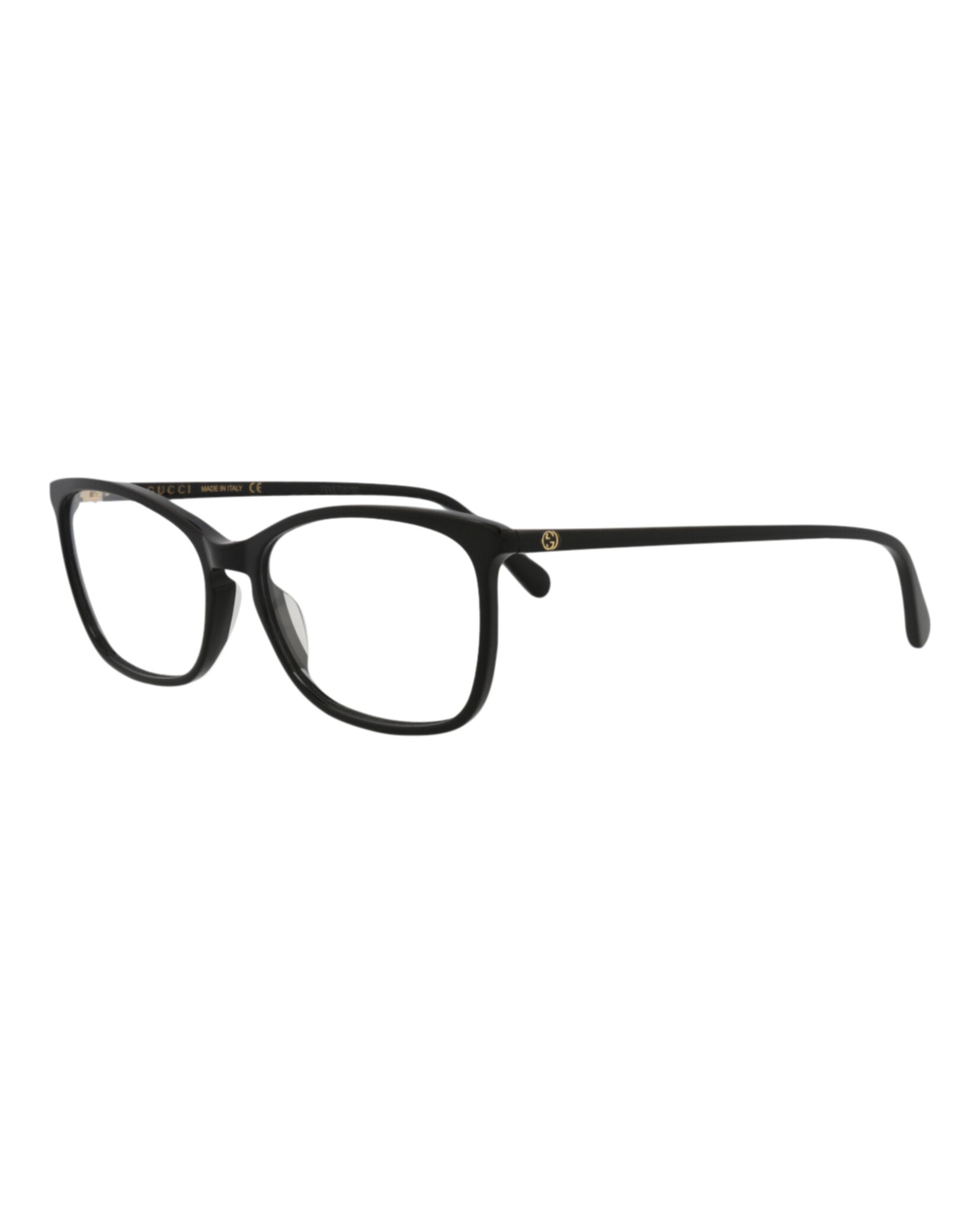 Gucci Gucci Womens Square/Rectangle Black Black Transparent Fashion Designer Eyewear