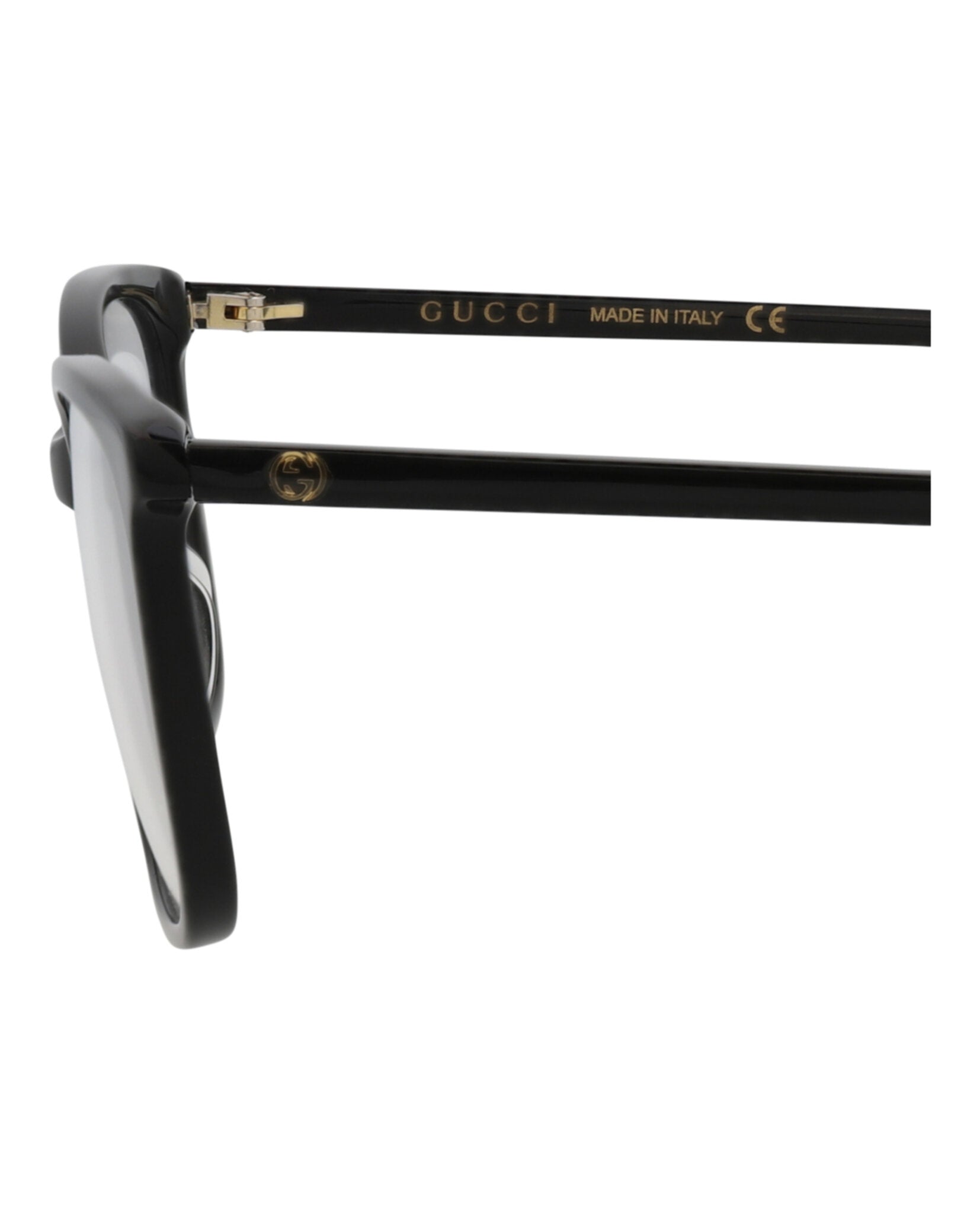 Gucci Gucci Womens Square/Rectangle Black Black Transparent Fashion Designer Eyewear