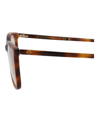 Gucci Womens Square/Rectangle Havana Havana Transparent Fashion Designer Eyewear