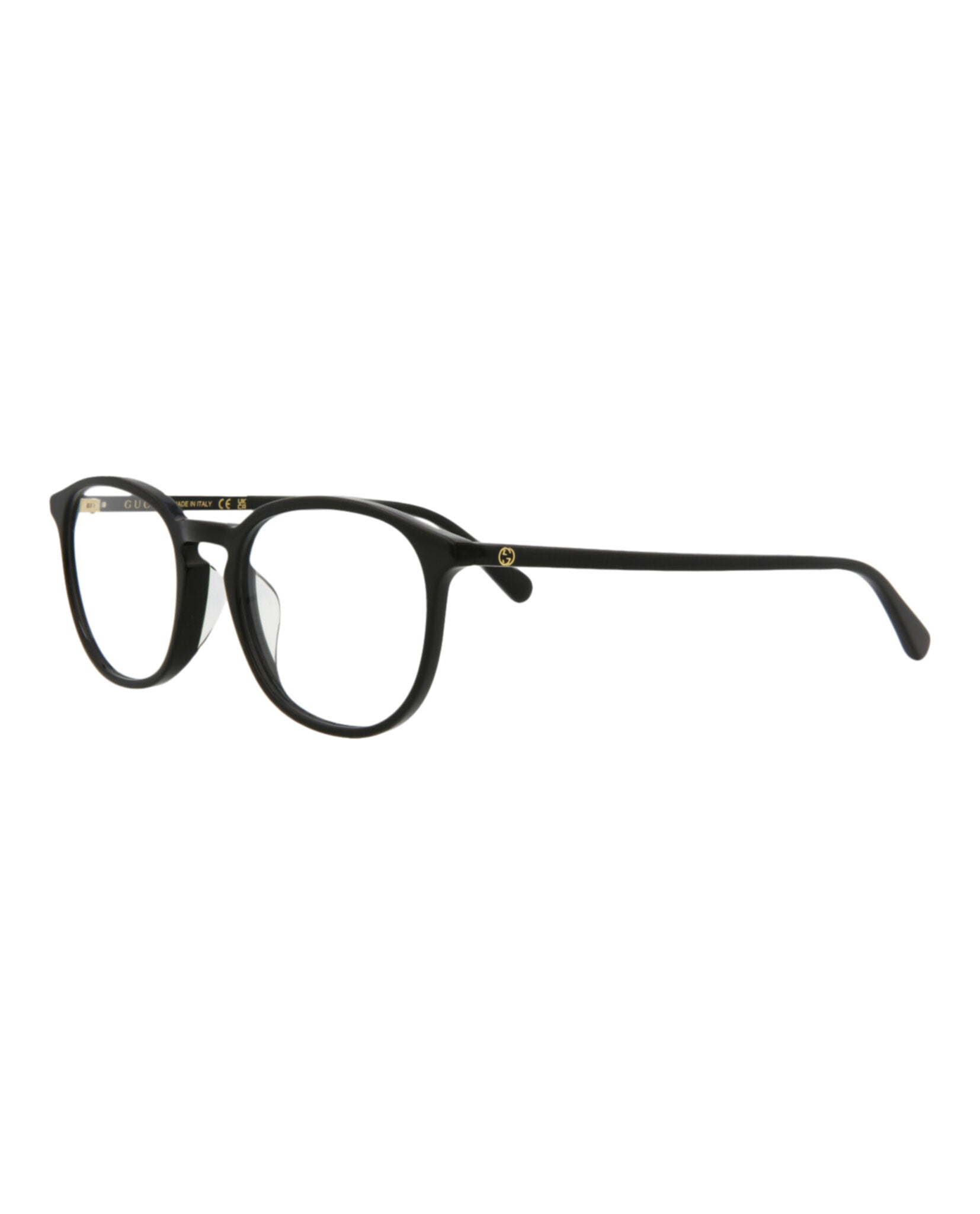 Gucci Mens Round/Oval Black Black Transparent Fashion Designer Eyewear