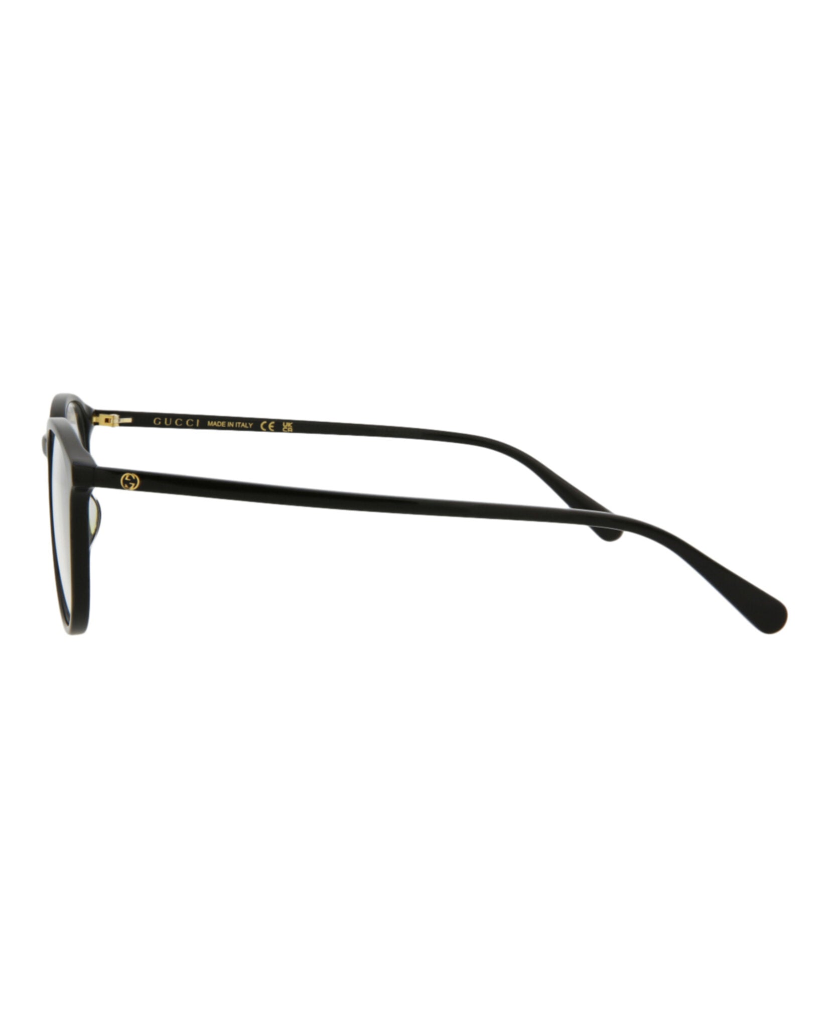 Gucci Mens Round/Oval Black Black Transparent Fashion Designer Eyewear