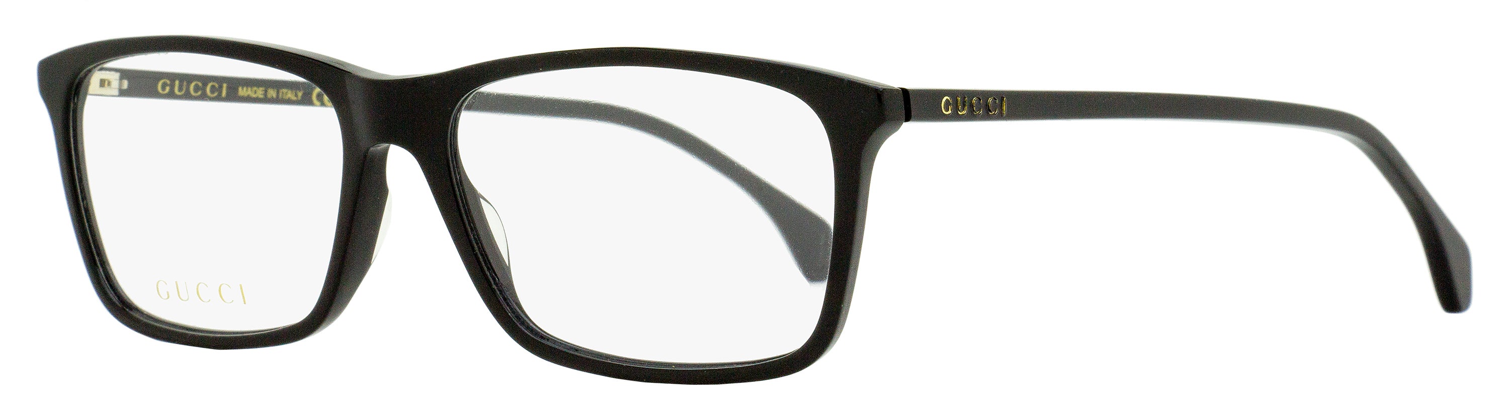 Gucci Lightweight Acetate Eyeglasses GG0553O 005 Black 56mm Black