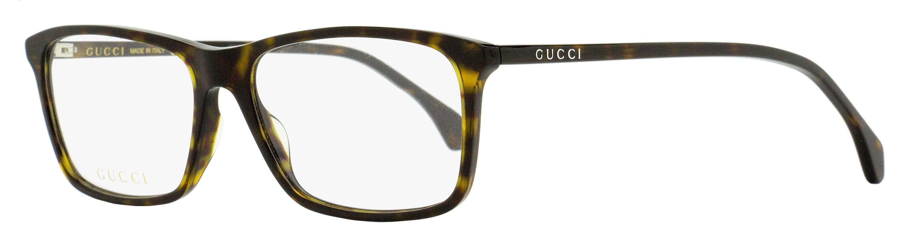 Gucci Lightweight Acetate Eyeglasses GG0553O 006 Dark Havana 56mm Dark Havana