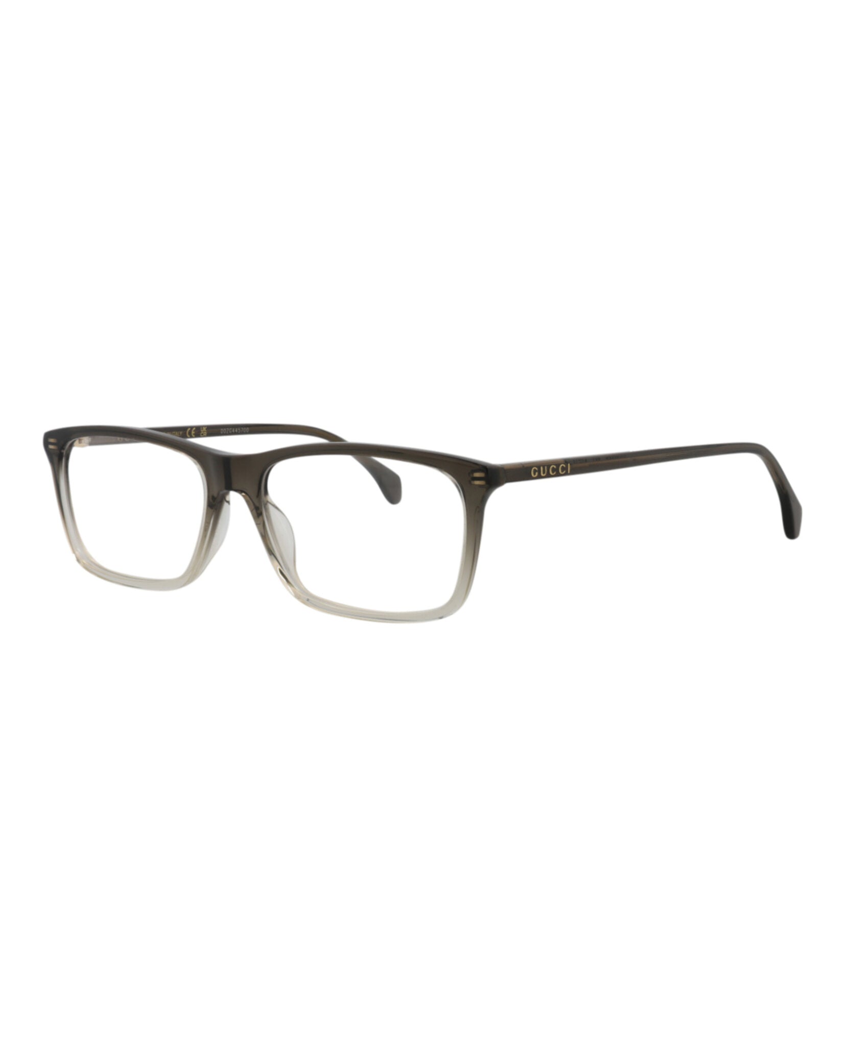Gucci Mens Square/Rectangle Grey Grey Transparent Fashion Designer Eyewear