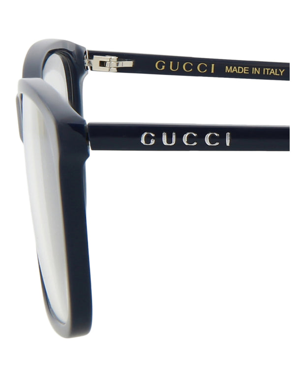 Gucci Mens Square/Rectangle Blue Blue Transparent Fashion Designer Eyewear
