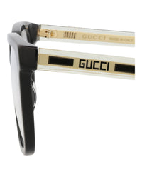 Gucci Mens Square/Rectangle Black Crystal Transparent Fashion Designer Eyewear