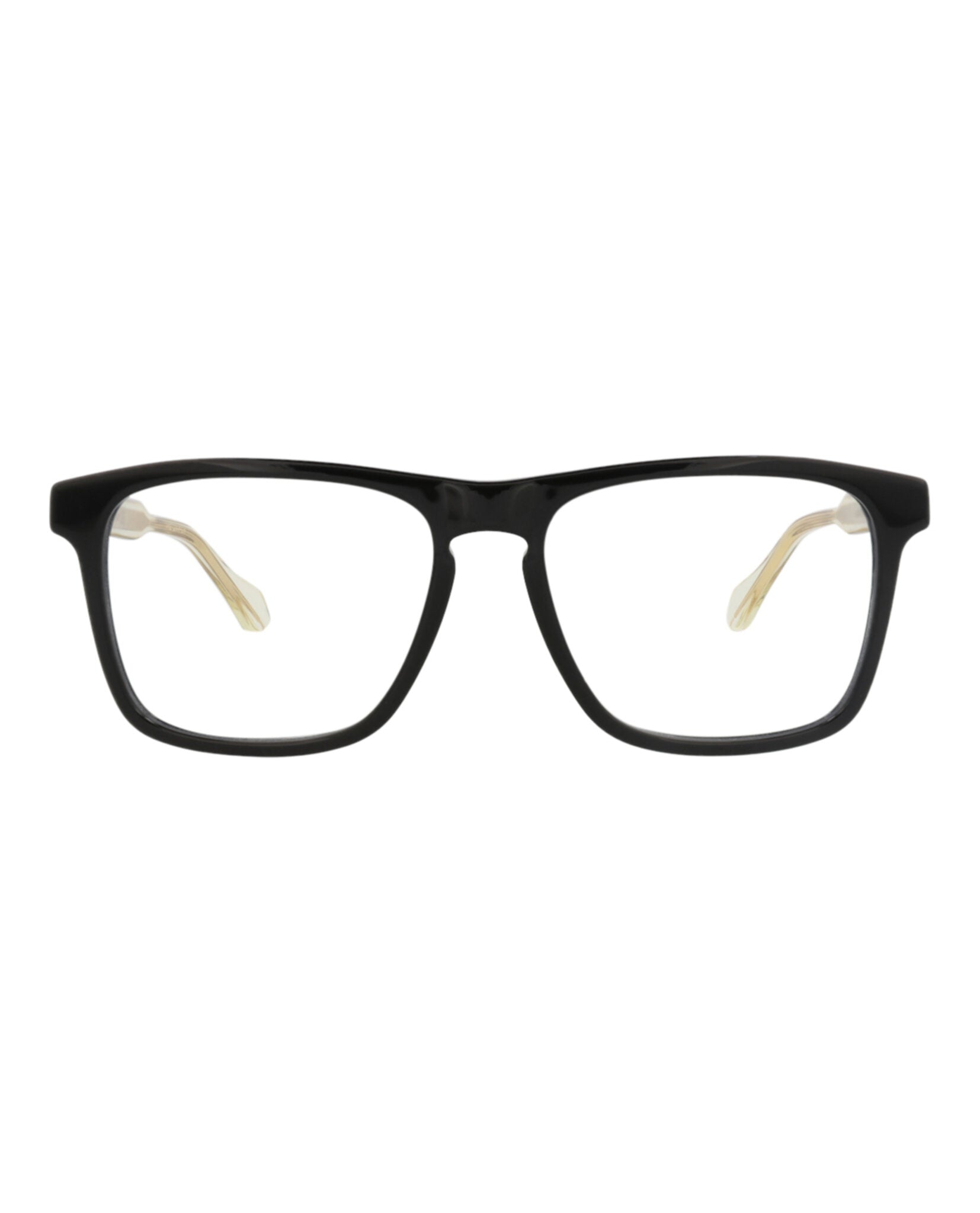 Gucci Mens Square/Rectangle Black Crystal Transparent Fashion Designer Eyewear
