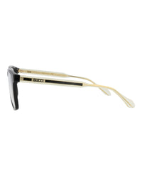 Gucci Mens Square/Rectangle Black Crystal Transparent Fashion Designer Eyewear