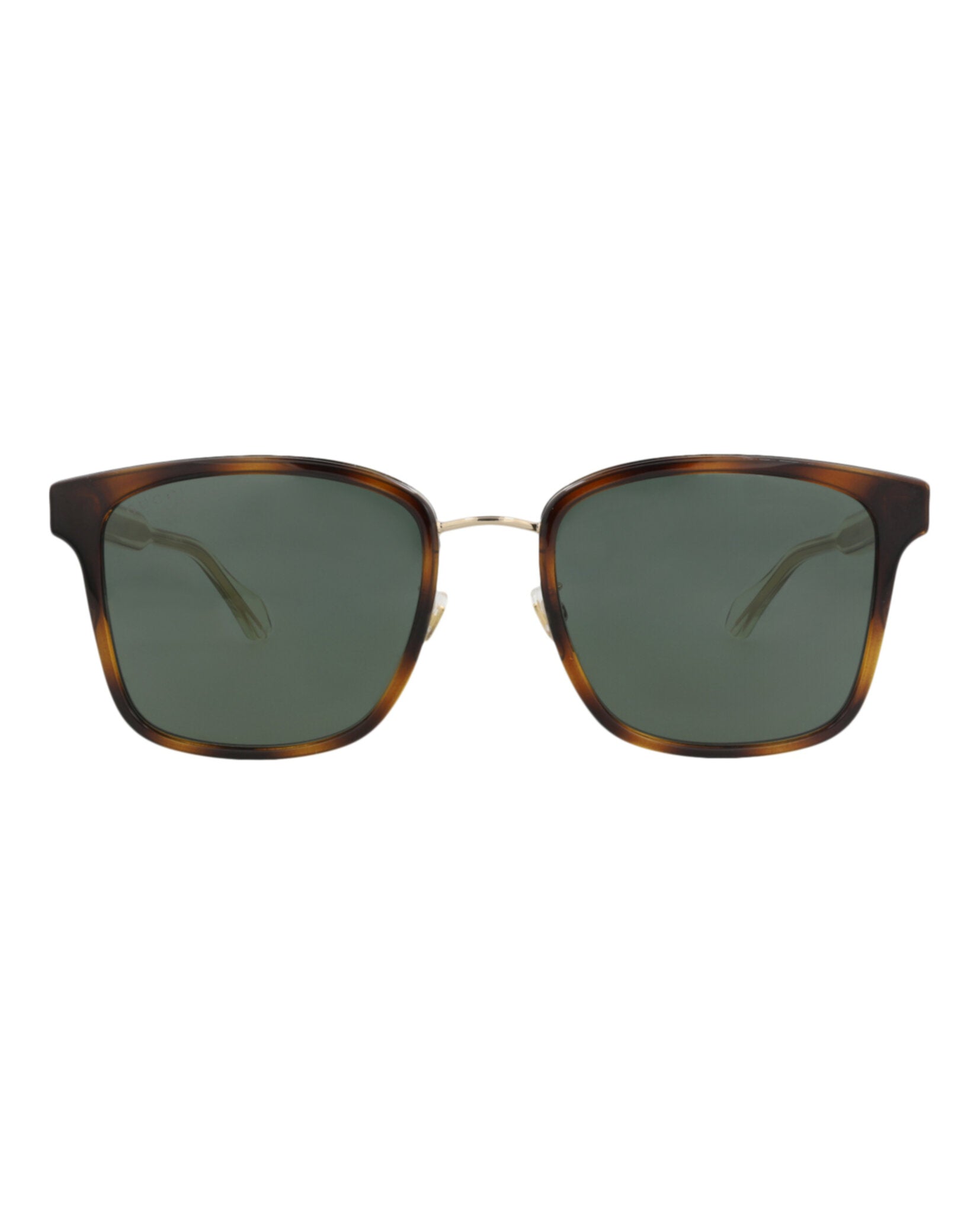 Gucci Gucci Mens Square/Rectangle Havana Crystal Green Fashion Designer Eyewear