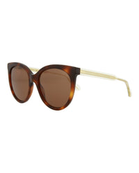 Gucci Gucci Womens Cat Eye Havana Crystal Brown Fashion Designer Eyewear