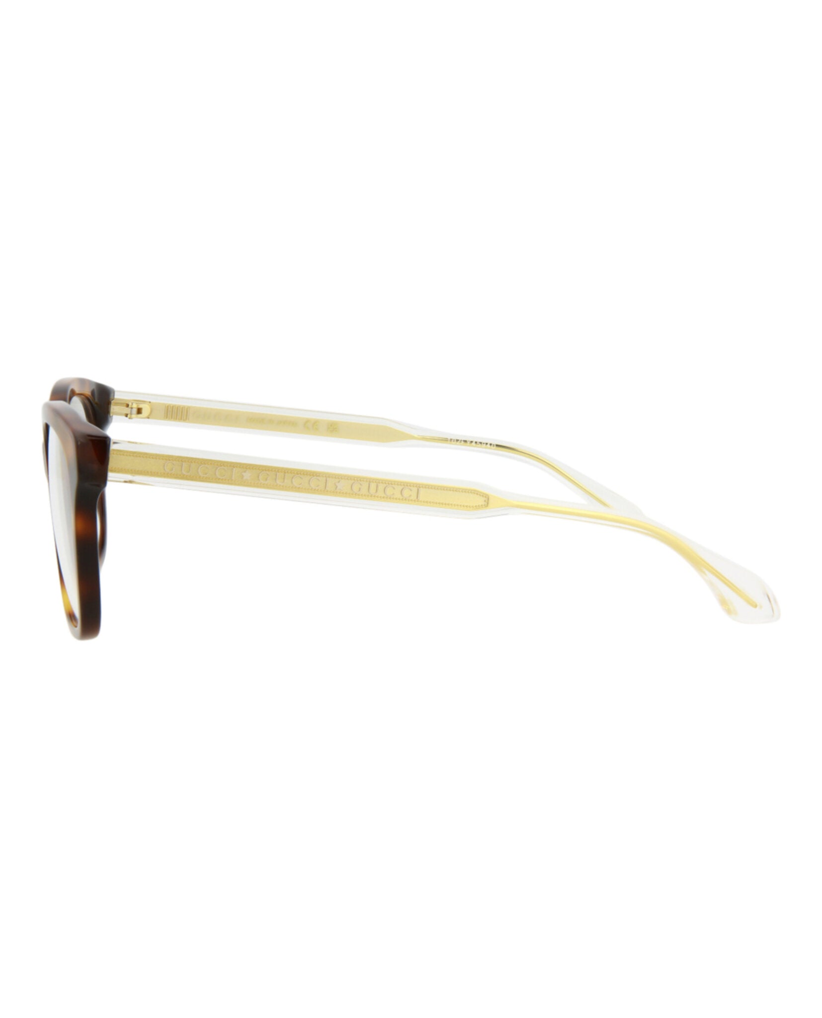 Gucci Gucci Womens Square/Rectangle Havana Crystal Transparent Fashion Designer Eyewear