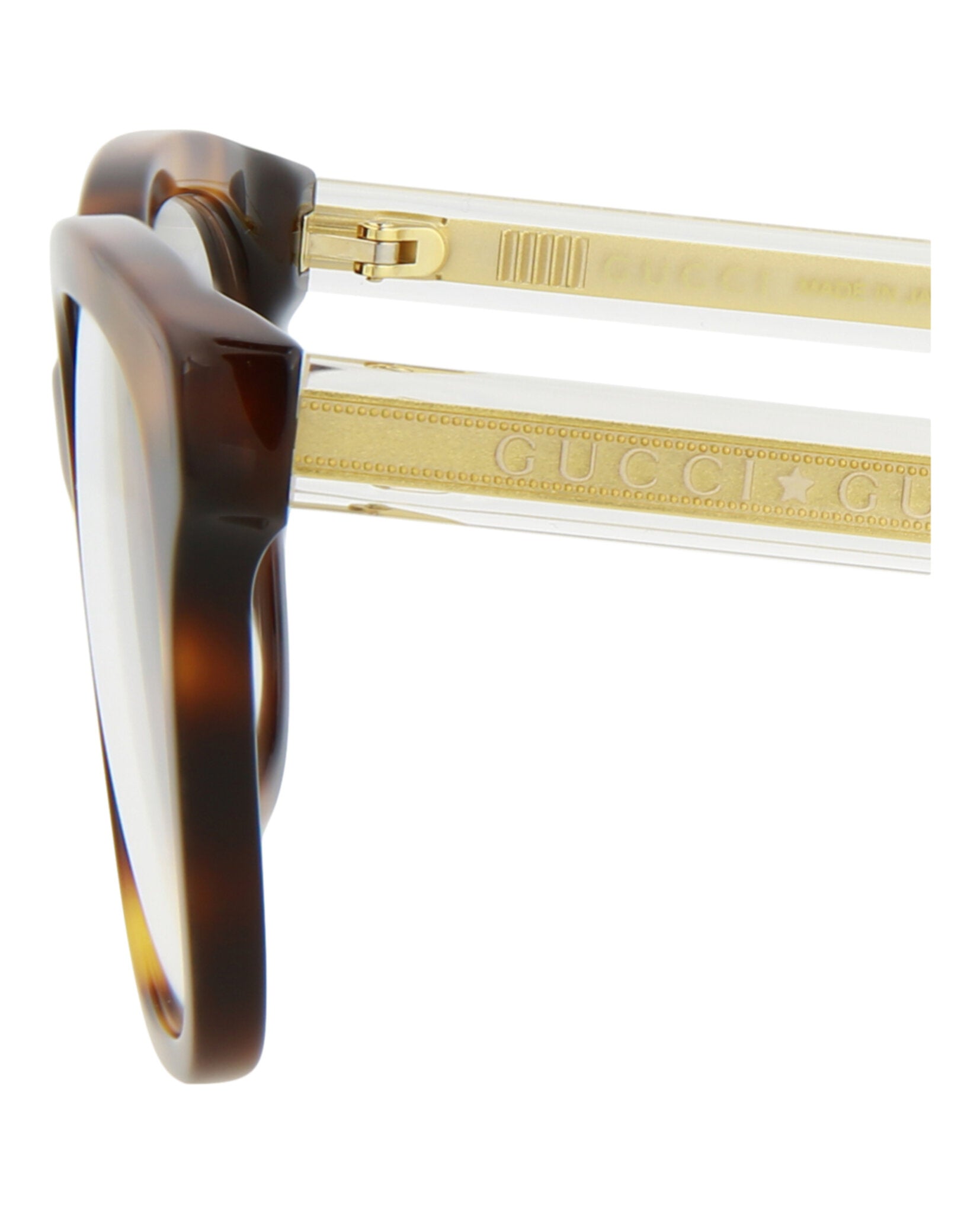 Gucci Gucci Womens Square/Rectangle Havana Crystal Transparent Fashion Designer Eyewear