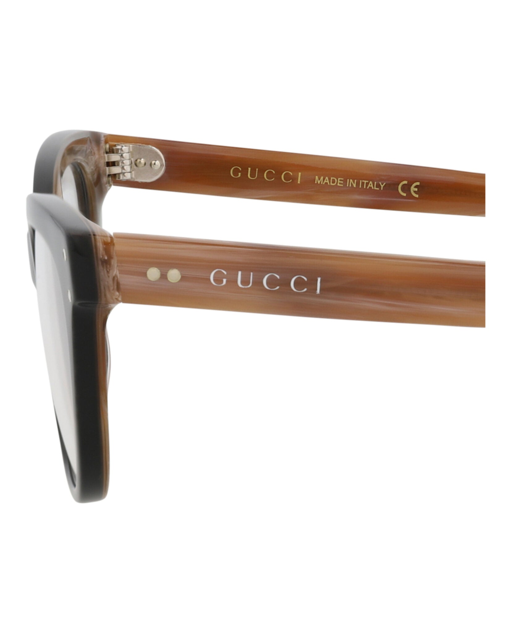 Gucci Gucci Womens Cat Eye Black Brown Transparent Fashion Designer Eyewear