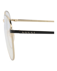Gucci Mens Aviator Gold Black Transparent Fashion Designer Eyewear