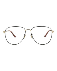 Gucci Mens Aviator Black Gold Transparent Fashion Designer Eyewear
