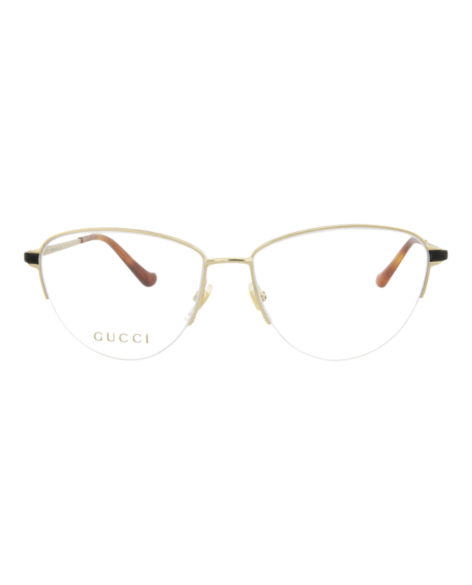 Gucci Gucci Womens Cat Eye Gold Black Transparent Fashion Designer Eyewear