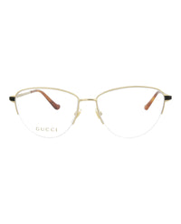 Gucci Gucci Womens Cat Eye Gold Black Transparent Fashion Designer Eyewear