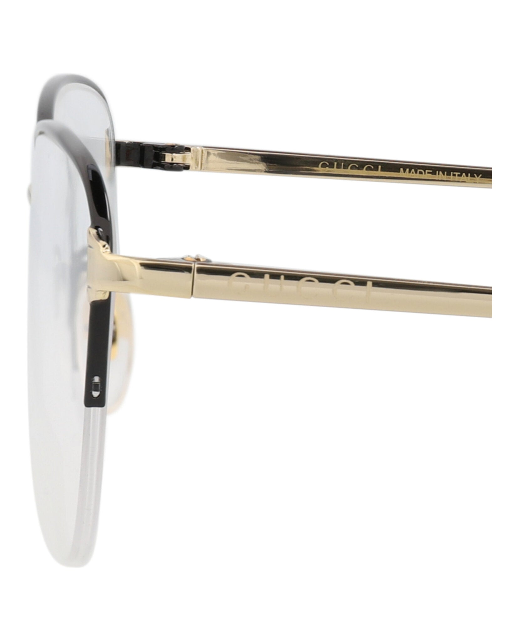 Gucci Gucci Womens Cat Eye Black Gold Transparent Fashion Designer Eyewear