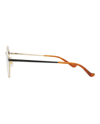 Gucci Unisex Round/Oval Gold Black Transparent Fashion Designer Eyewear