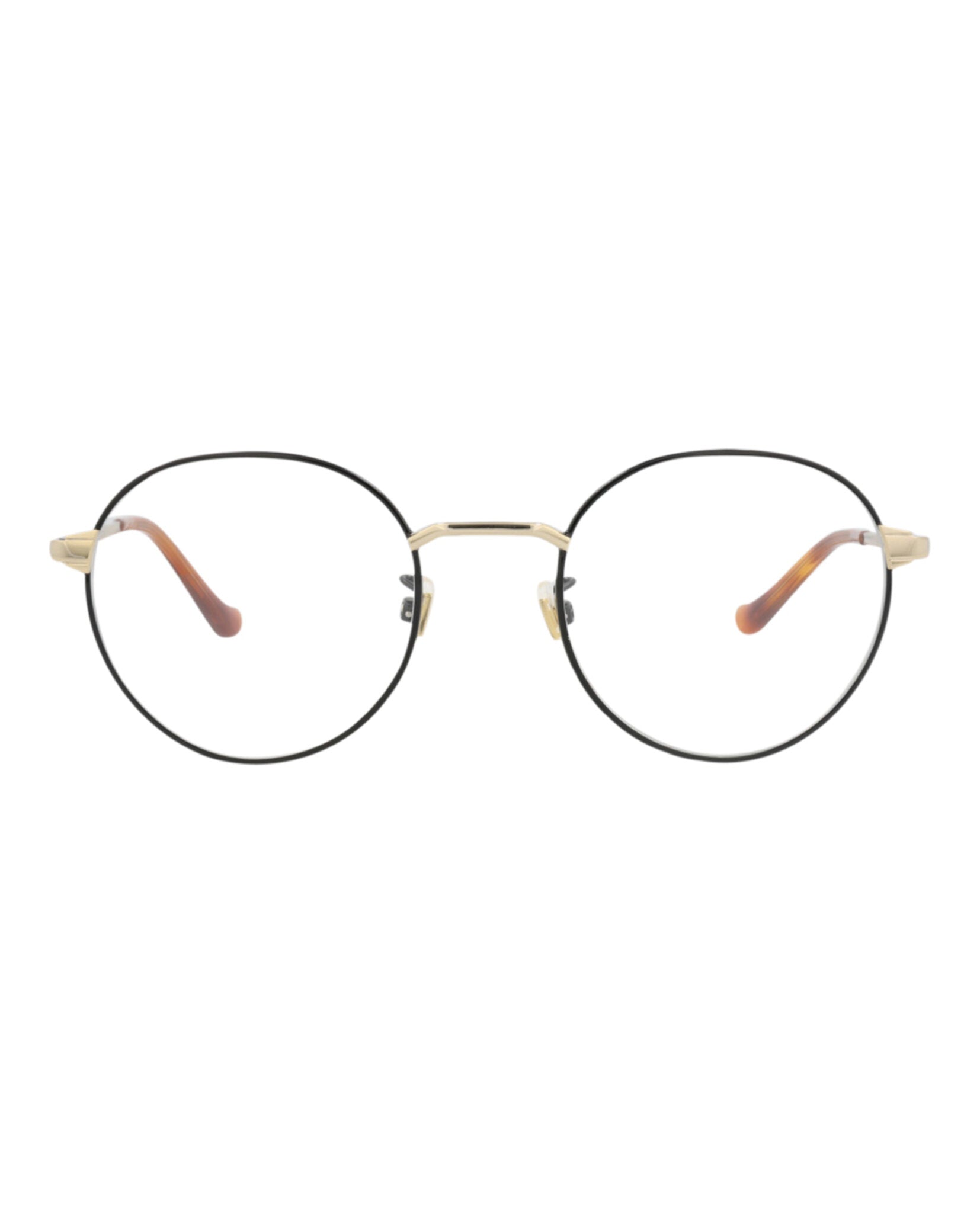Gucci Gucci Unisex Round/Oval Black Gold Transparent Fashion Designer Eyewear