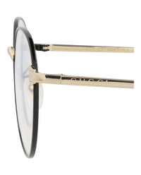 Gucci Gucci Unisex Round/Oval Black Gold Transparent Fashion Designer Eyewear