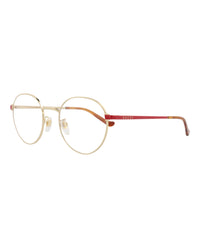 Gucci Unisex Round/Oval Gold Red Transparent Fashion Designer Eyewear
