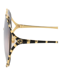 Gucci Womens Round/Oval Gold Black Grey Fashion Designer Eyewear