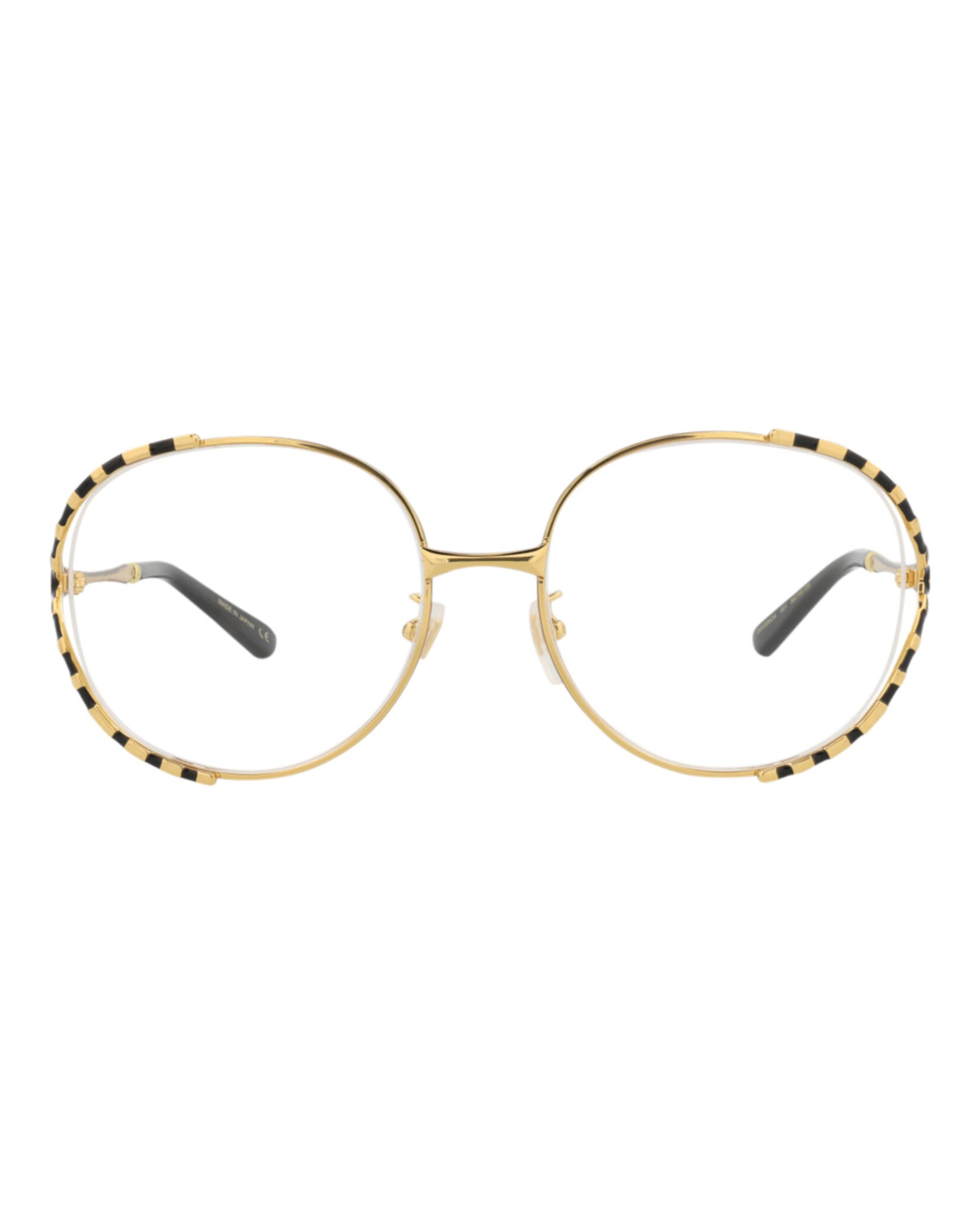 Gucci Womens Round/Oval Gold Black Transparent Fashion Designer Eyewear