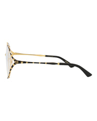 Gucci Womens Round/Oval Gold Black Transparent Fashion Designer Eyewear