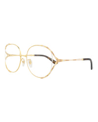 Gucci Gucci Womens Round/Oval Gold Gold Transparent Fashion Designer Eyewear