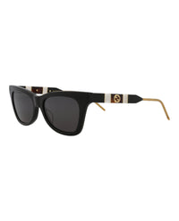 Gucci Womens Cat Eye Black Black Grey Fashion Designer Eyewear