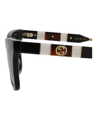 Gucci Womens Cat Eye Black Black Grey Fashion Designer Eyewear