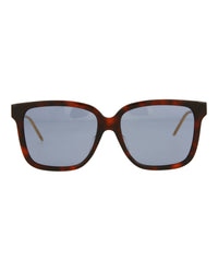 Gucci Gucci Womens Square/Rectangle Havana Havana Blue Fashion Designer Eyewear