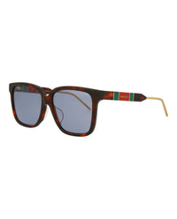 Gucci Gucci Womens Square/Rectangle Havana Havana Blue Fashion Designer Eyewear