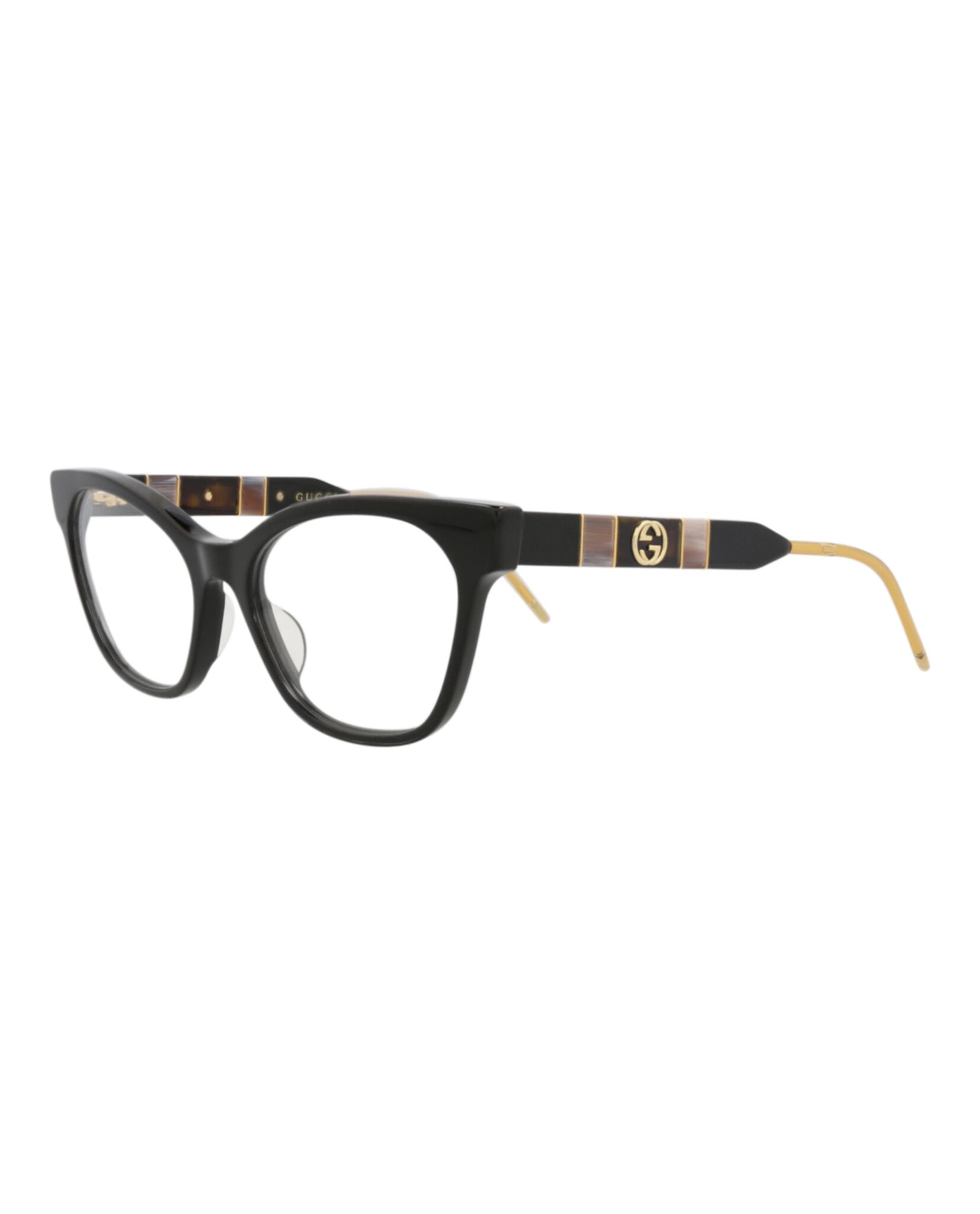Gucci Gucci Womens Cat Eye Black Black Transparent Fashion Designer Eyewear