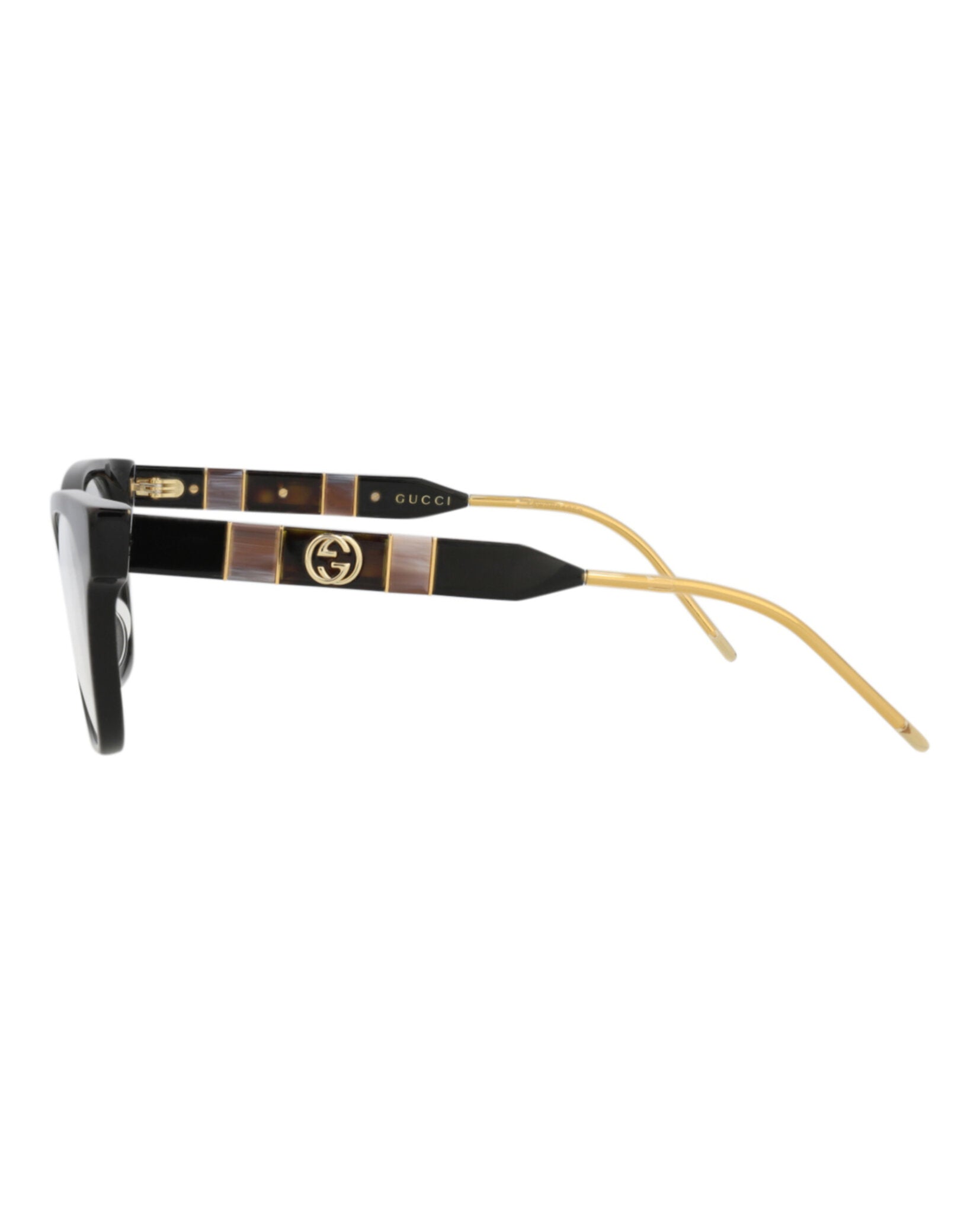Gucci Gucci Womens Cat Eye Black Black Transparent Fashion Designer Eyewear