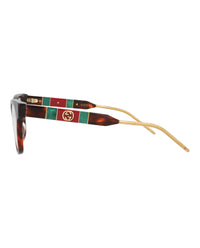 Gucci Gucci Womens Cat Eye Havana Havana Transparent Fashion Designer Eyewear