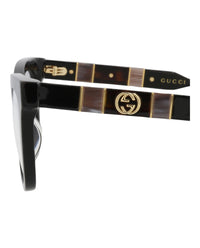Gucci Womens Cat Eye Black Black Transparent Fashion Designer Eyewear