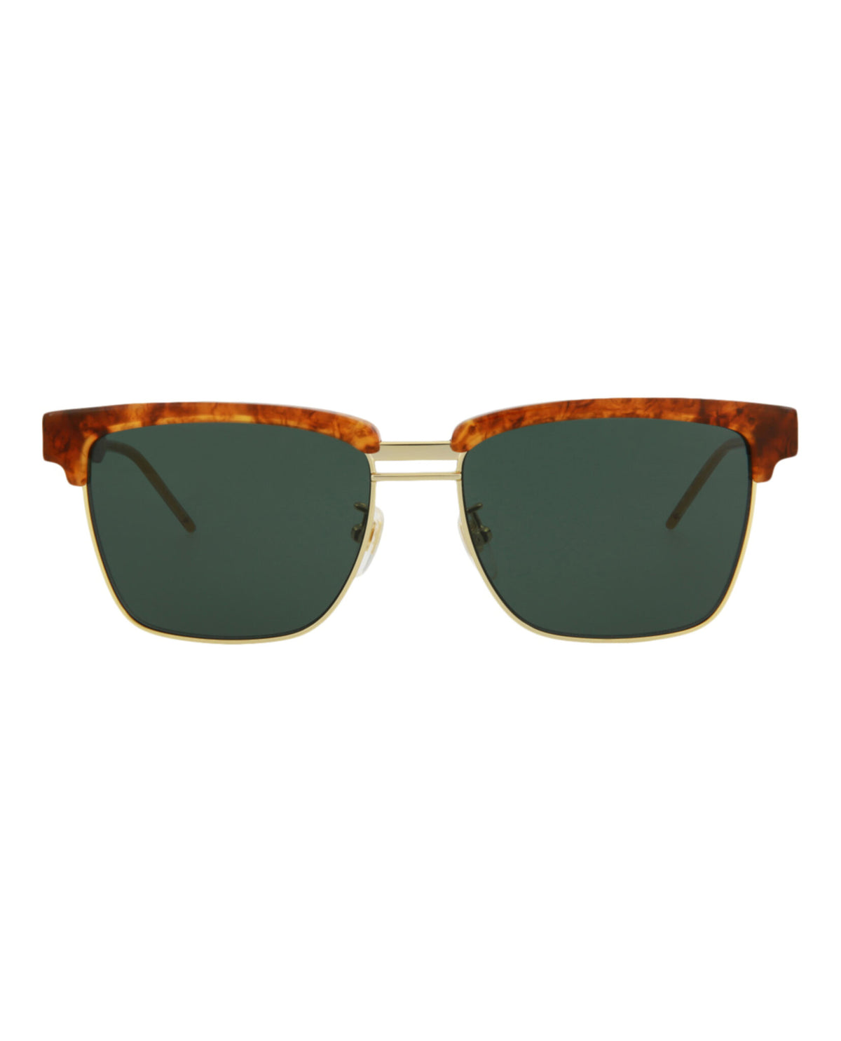 Gucci Mens Square/Rectangle Havana Havana Green Fashion Designer Eyewear