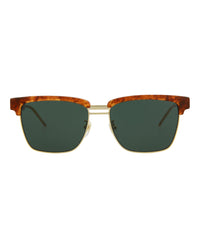 Gucci Mens Square/Rectangle Havana Havana Green Fashion Designer Eyewear