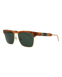 Gucci Mens Square/Rectangle Havana Havana Green Fashion Designer Eyewear