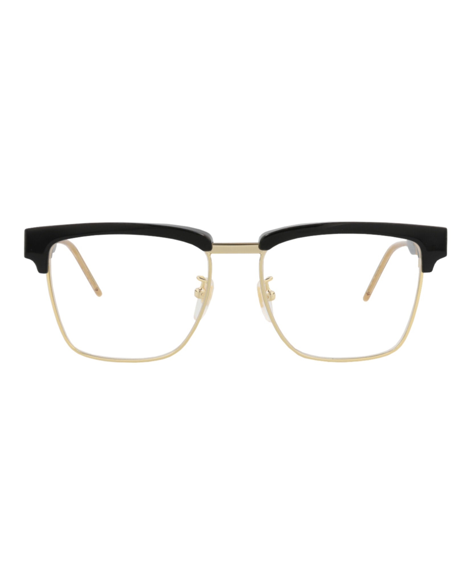 Gucci Mens Square/Rectangle Black Black Transparent Fashion Designer Eyewear
