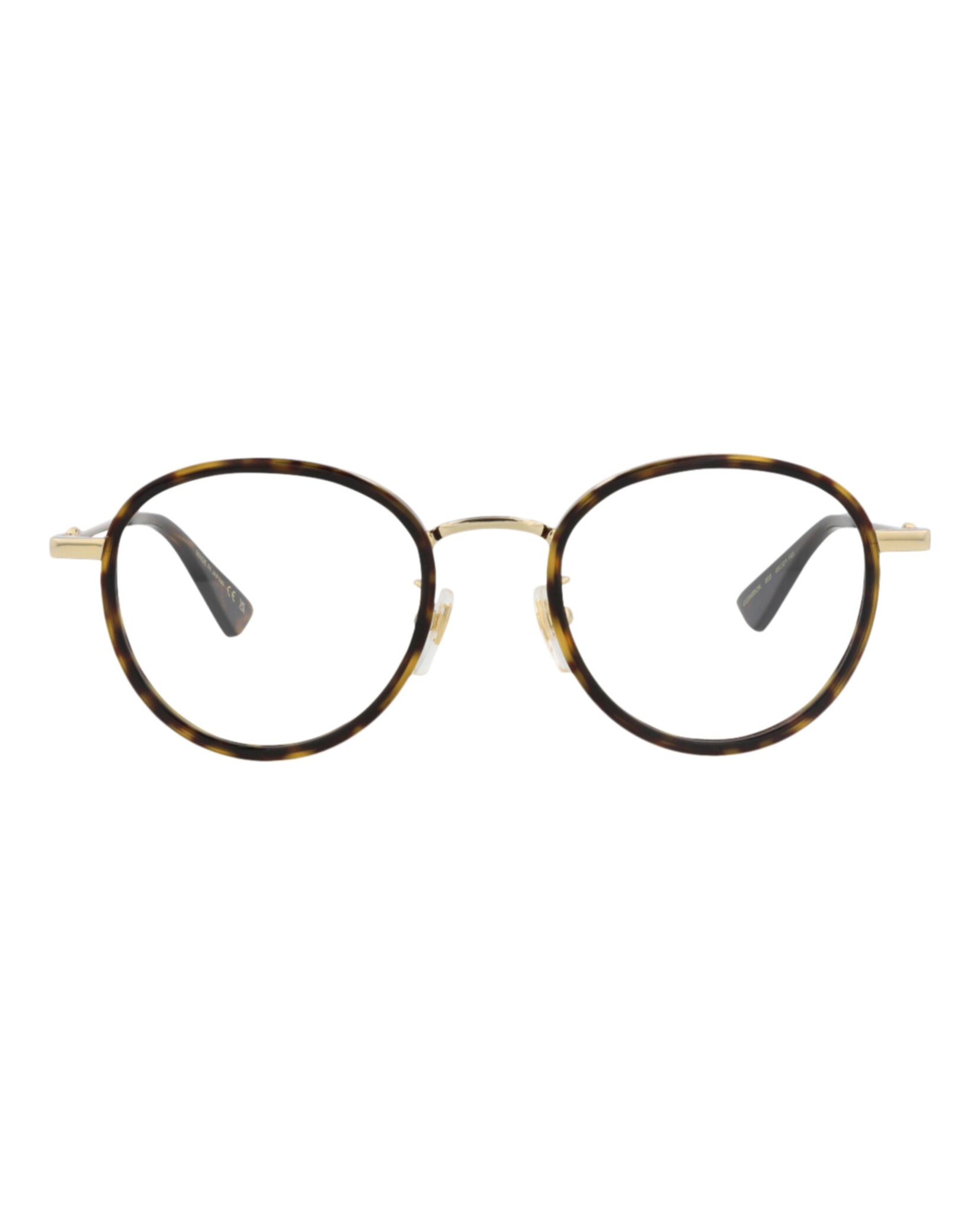 Gucci Gucci Unisex Round/Oval Havana Gold Transparent Fashion Designer Eyewear